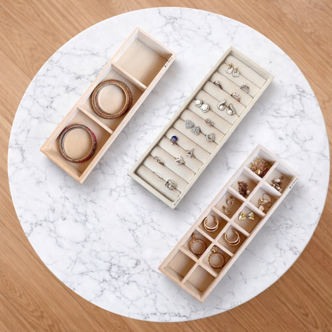 Ring, 12 Grid & 3 Grid Jewellery Organiser – Sleek Storage Solution