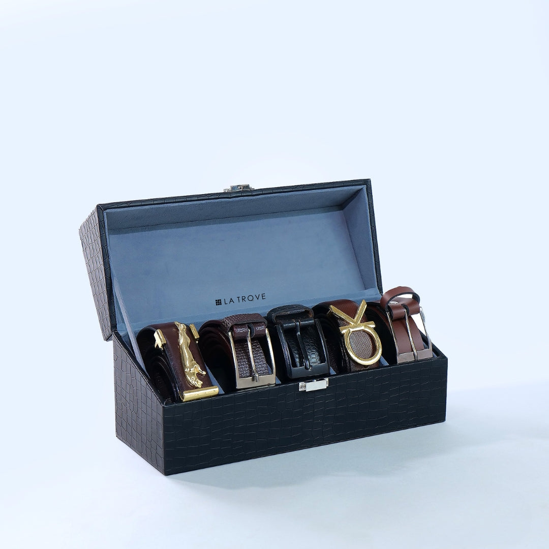5 Slot Belt Box (Black)