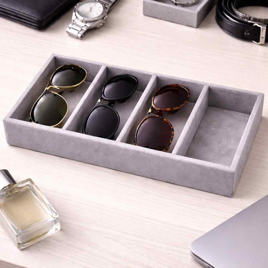 TBT 4 Slot Sunglass Tray – Smart Eyewear Storage for Everyday Wardrobes