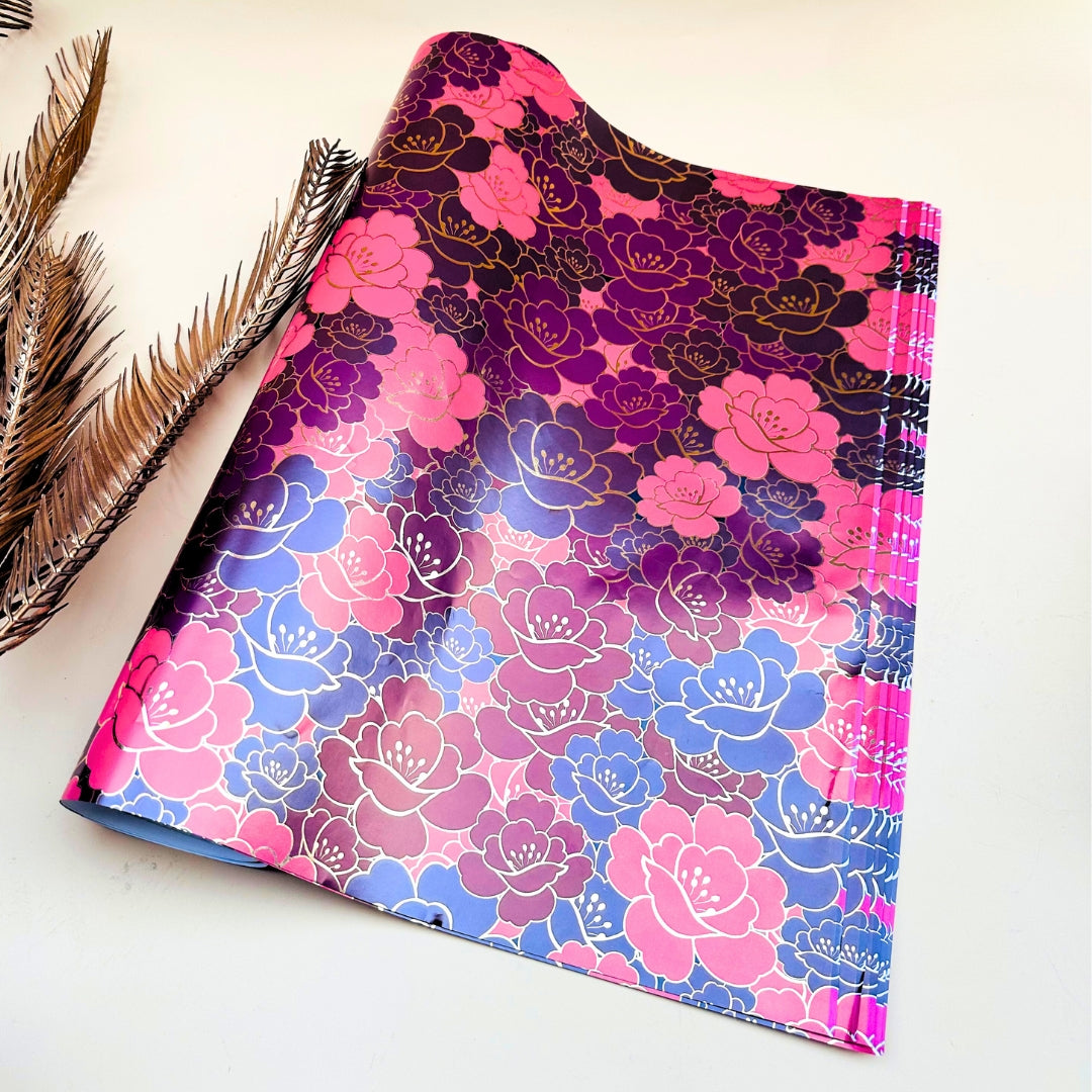 Beautiful Dark floral Packing Paper