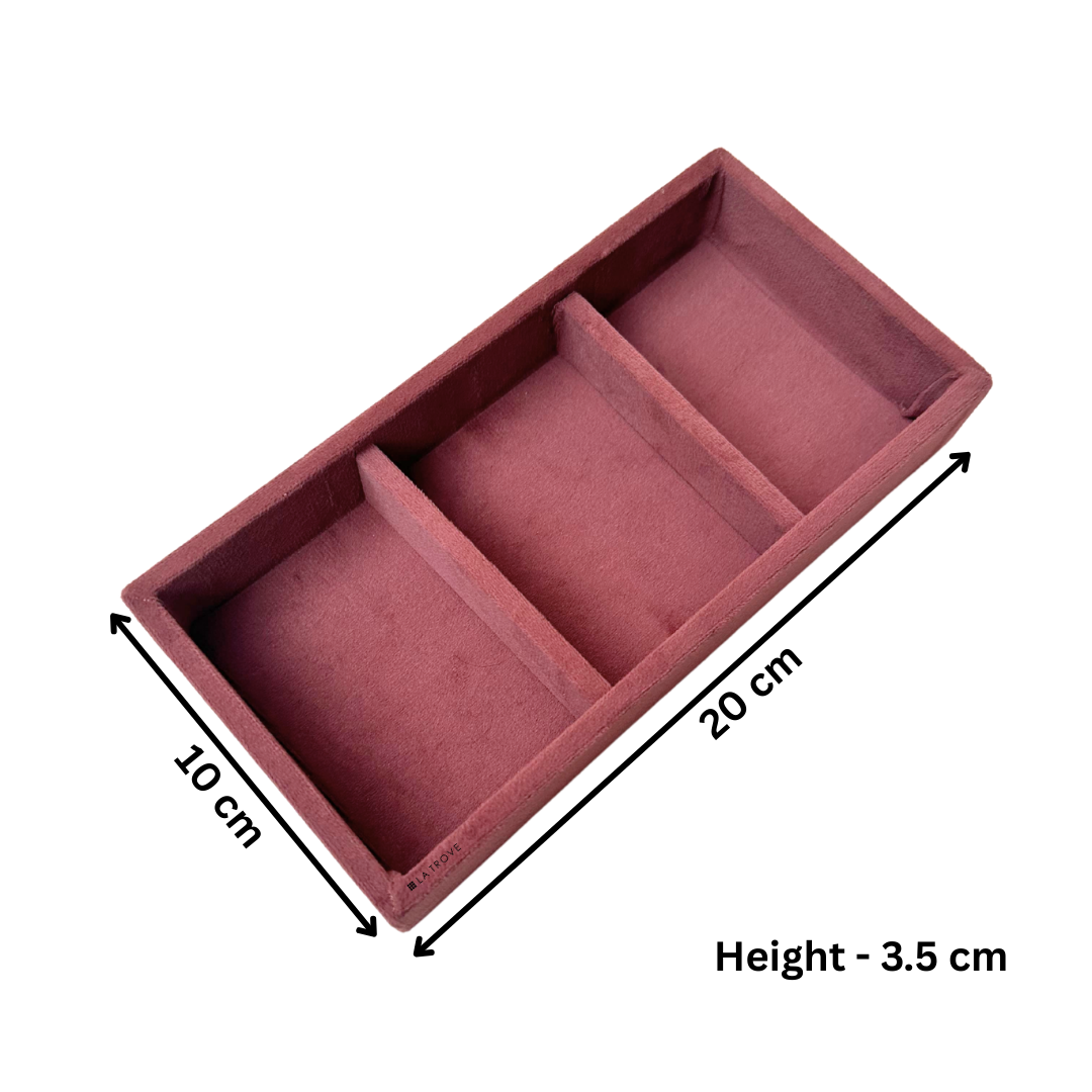 3 Grid Mini Jewellery Tray Organiser