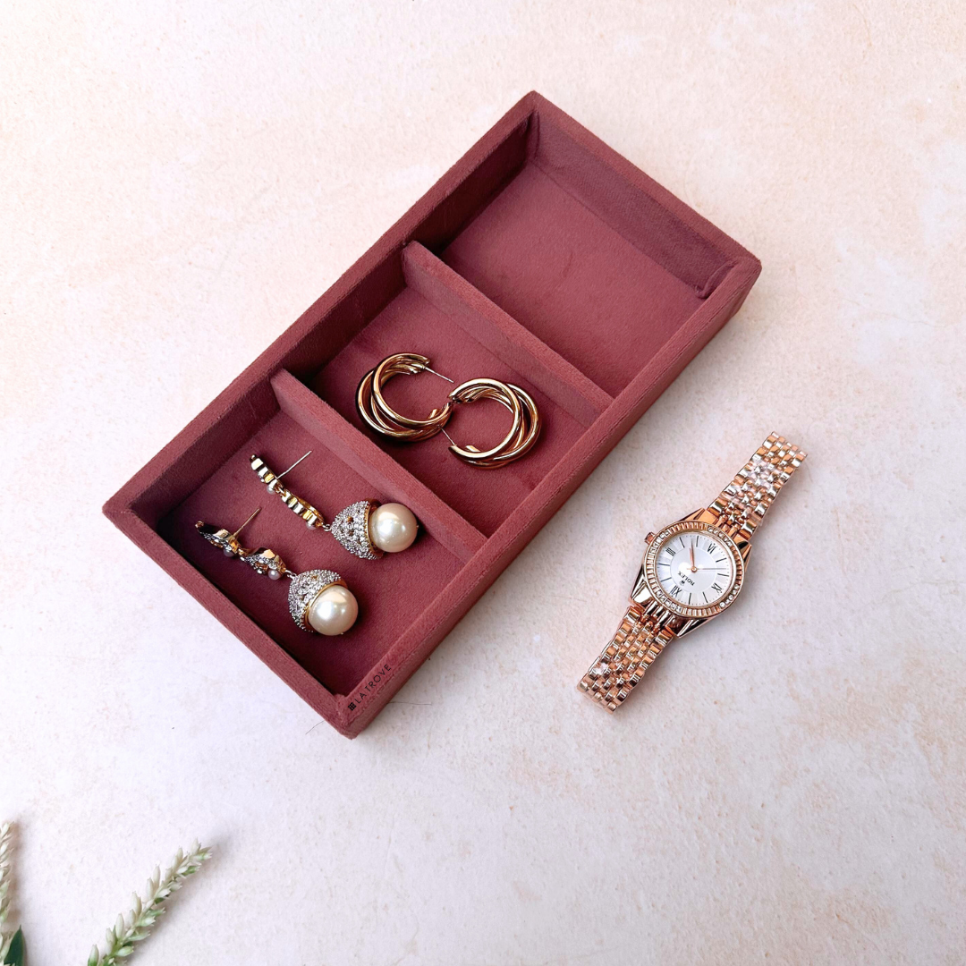 3 Grid Mini Jewellery Tray Organiser