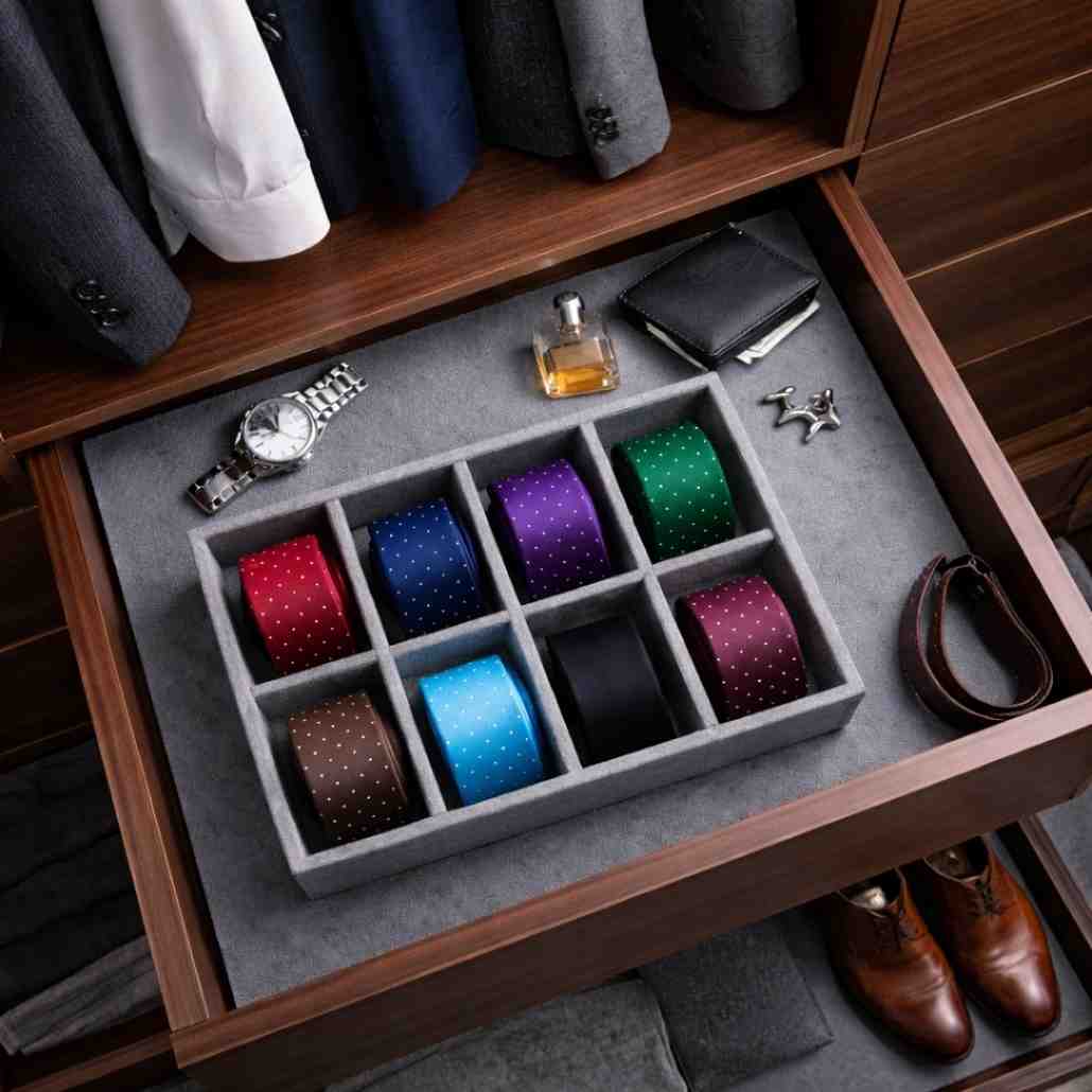 TBT 8 Slot Tie Tray for Structured Tie & Accessory Organisation