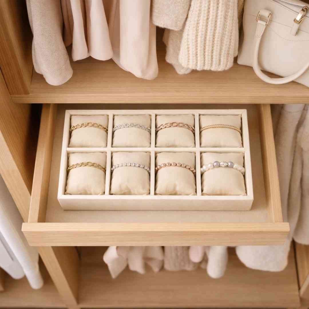 TBT 8 Slot Bracelet Tray Elegant Jewellery Organisation for Modern Wardrobes