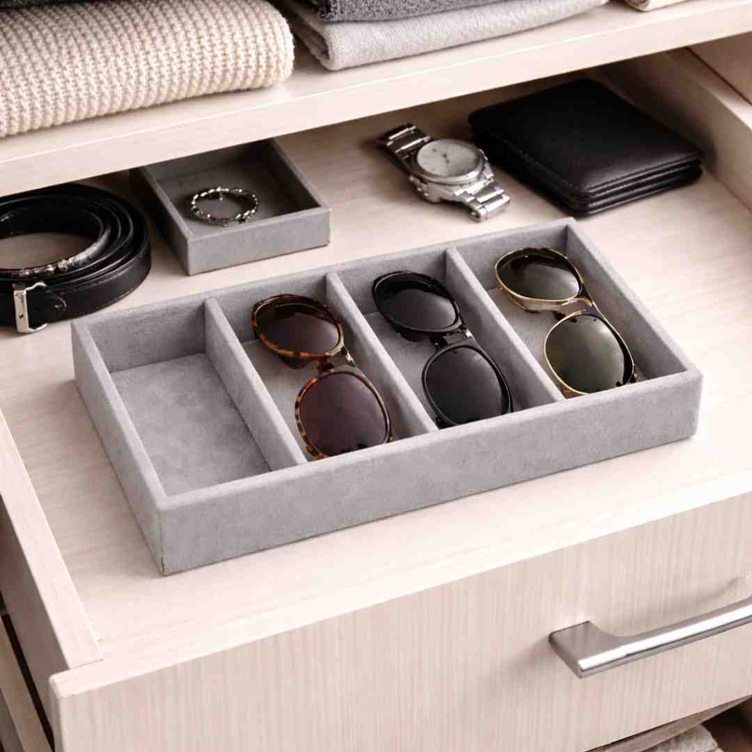 TBT 4 Slot Sunglass Tray – Smart Eyewear Storage for Everyday Wardrobes