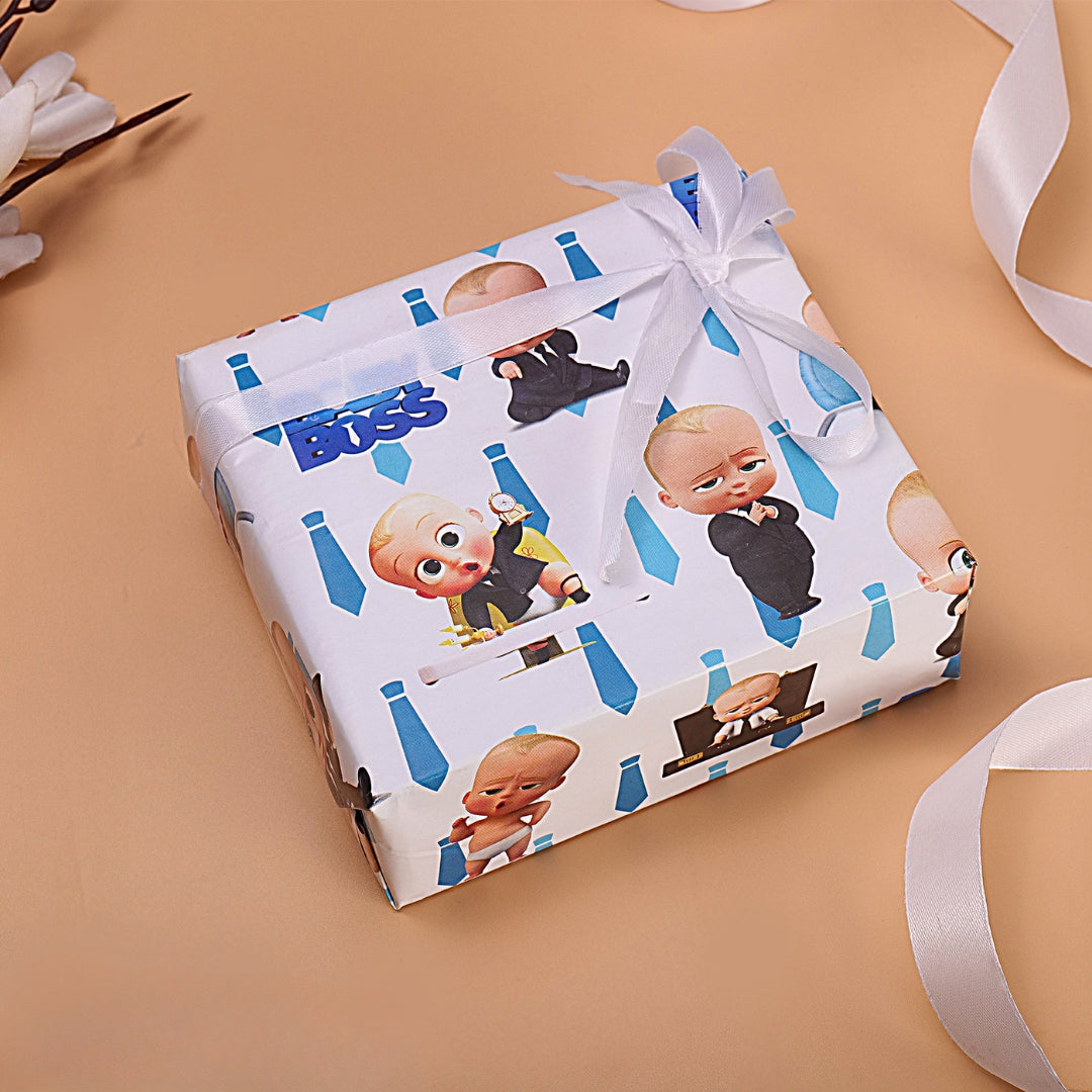 Boss Baby Packing Paper – Fun Gift Wrapping Sheets for Birthdays, Baby Showers & Parties | La Trove.