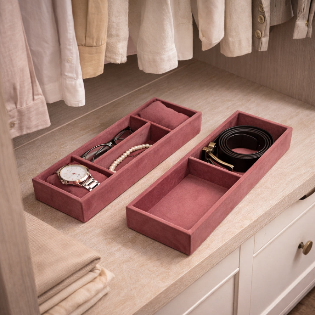 Belt, Sunglass & Watch Drawer Organiser – 2 Belt, 2 Sunglass & 2 Watch Slots