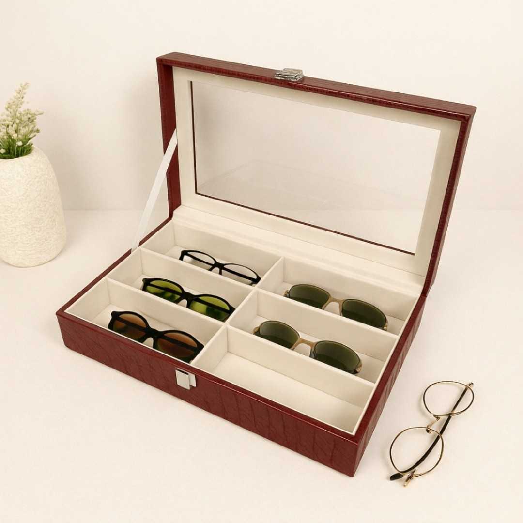 6 Slot Sunglass Glass Top
