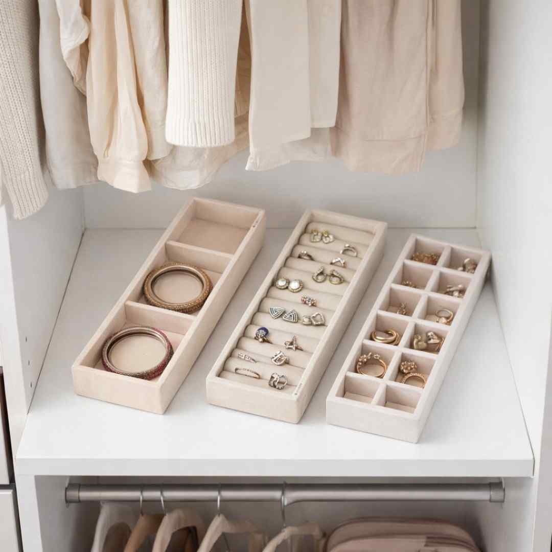 Ring, 12 Grid & 3 Grid Jewellery Organiser – Sleek Storage Solution