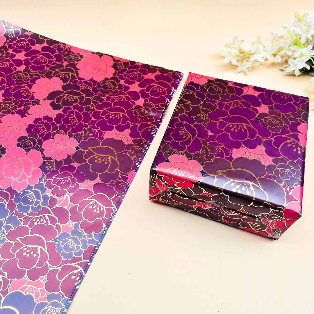 Beautiful Dark floral Packing Paper