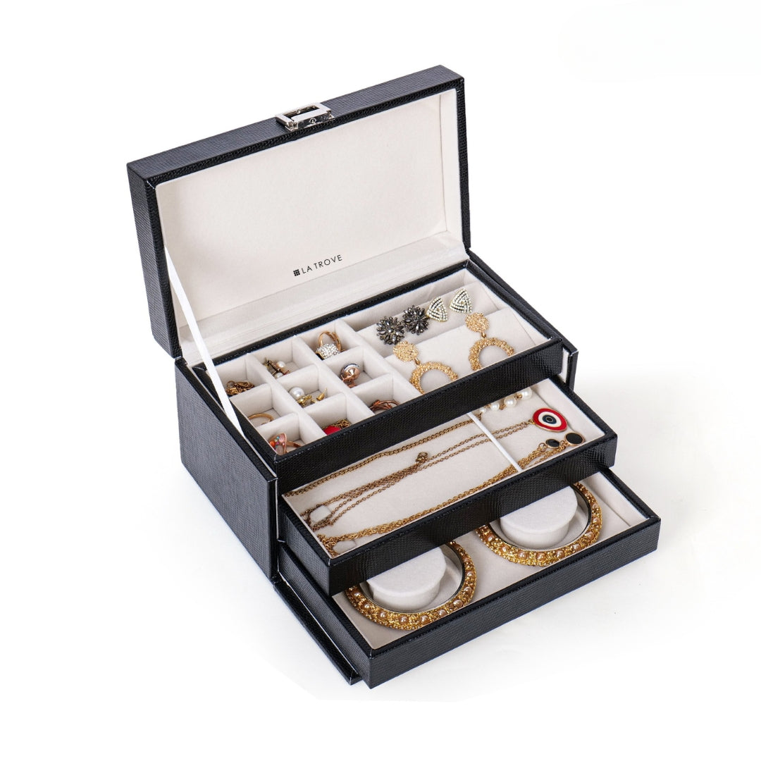 Premium Jewellery Box with 3 Trays