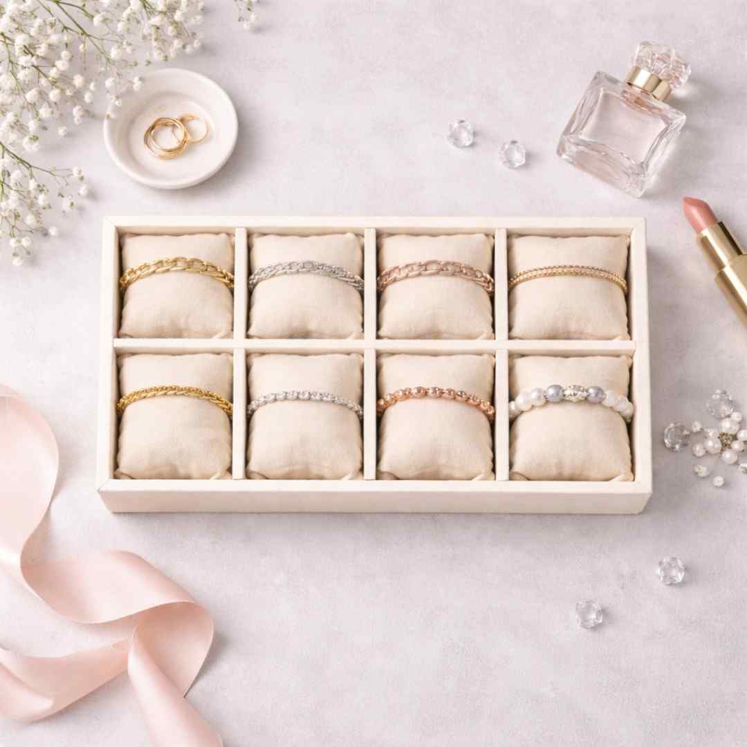 TBT 8 Slot Bracelet Tray Elegant Jewellery Organisation for Modern Wardrobes