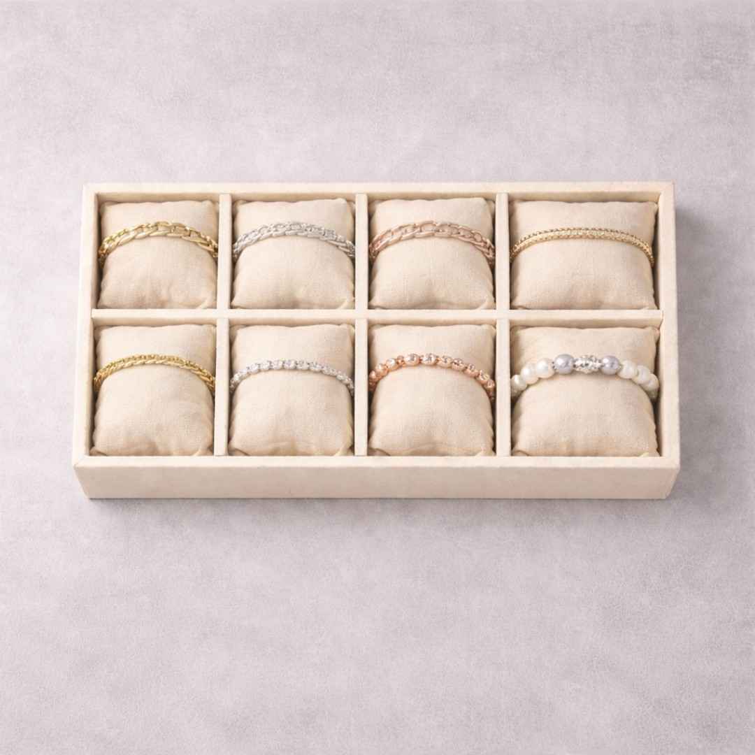 TBT 8 Slot Bracelet Tray Elegant Jewellery Organisation for Modern Wardrobes
