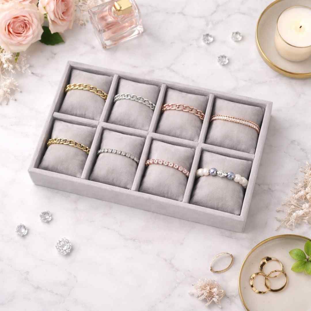 TBT 8 Slot Bracelet Tray Elegant Jewellery Organisation for Modern Wardrobes