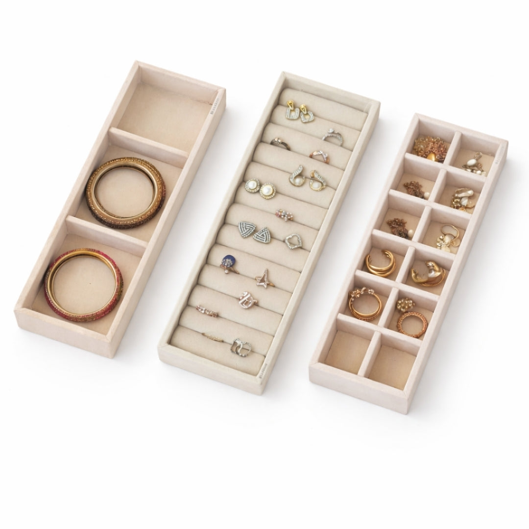 Ring, 12 Grid & 3 Grid Jewellery Organiser – Sleek Storage Solution