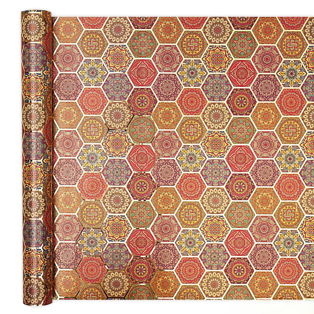 Vibrant Hexa Packing Paper