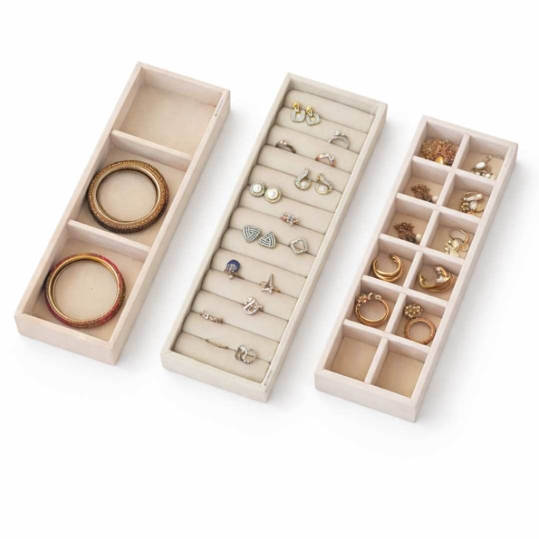 Ring, 12 Grid & 3 Grid Jewellery Organiser – Sleek Storage Solution