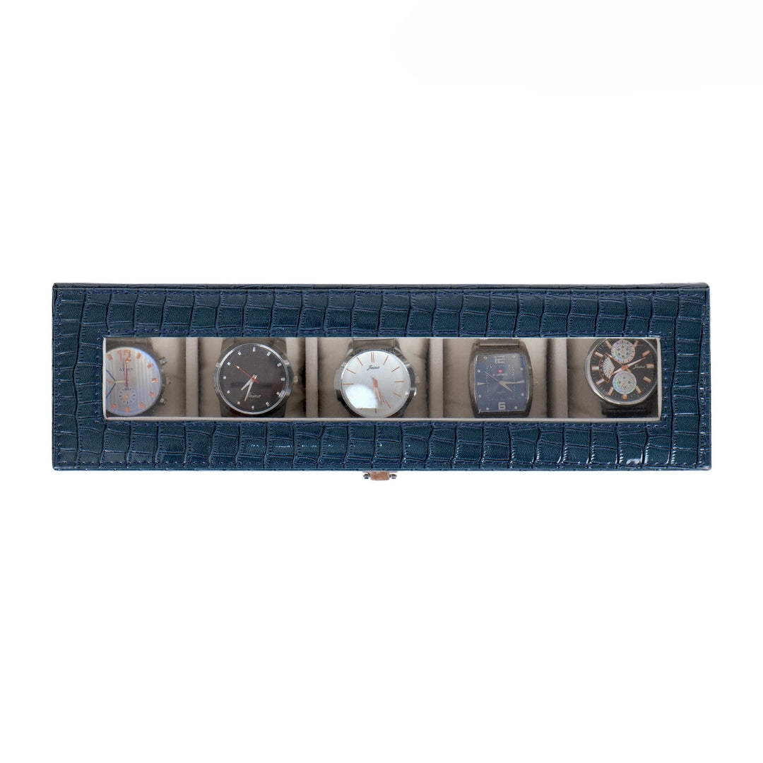 5 Slot Watch Box (With Glass Top)