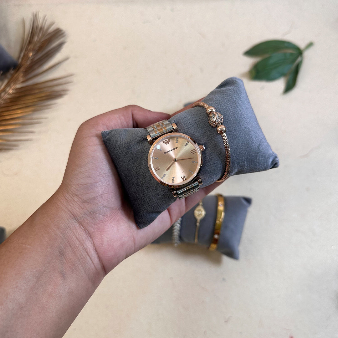 Velvet Display Pillow for Watch & Bracelet – Grey Color | La Trove.