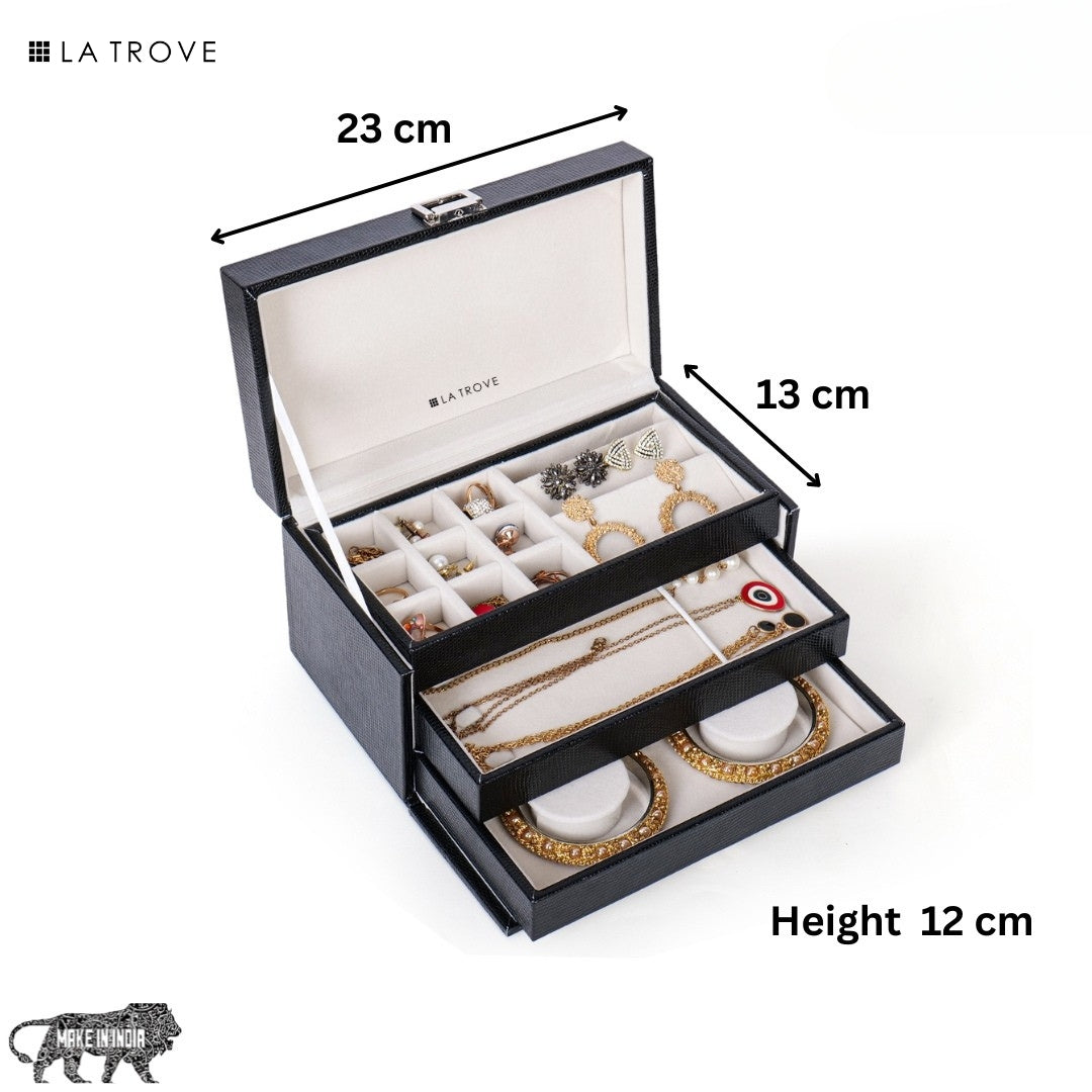 Premium Jewellery Box with 3 Trays