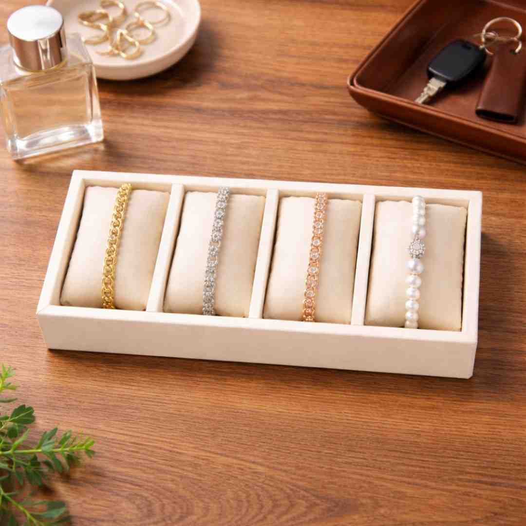 TBT 4 Slot Bracelet Tray – Premium Organiser for Bracelets & Jewellery