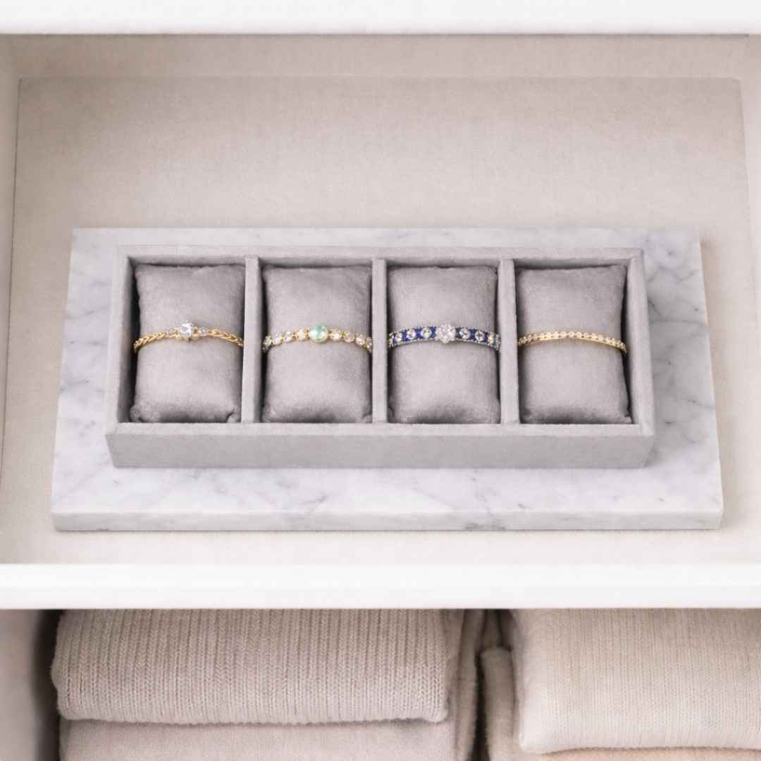 TBT 4 Slot Bracelet Tray – Premium Organiser for Bracelets & Jewellery
