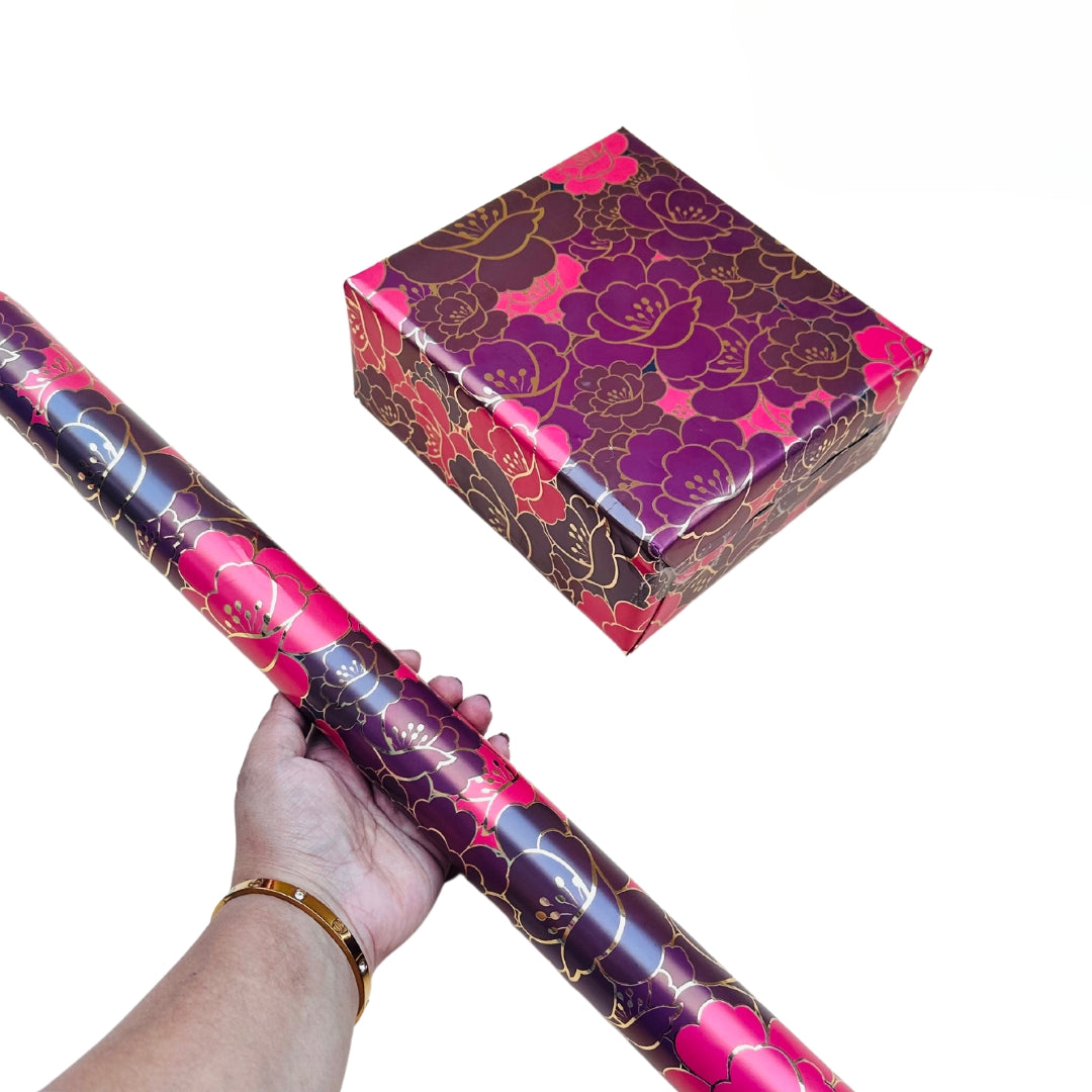 Beautiful Dark floral Packing Paper