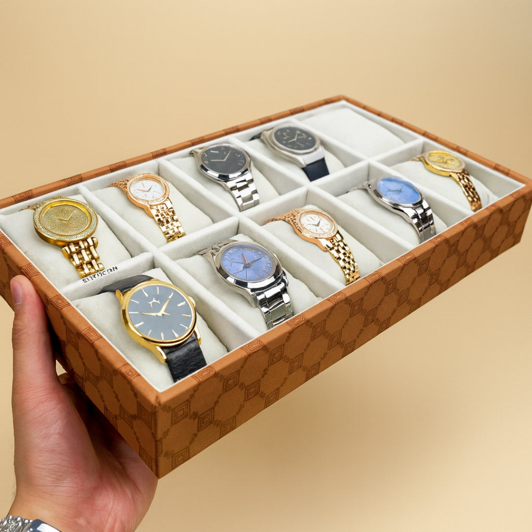Designer 12-Slot Watch Tray