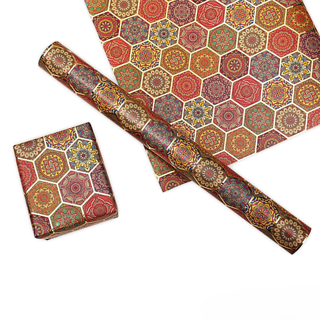 Vibrant Hexa Packing Paper