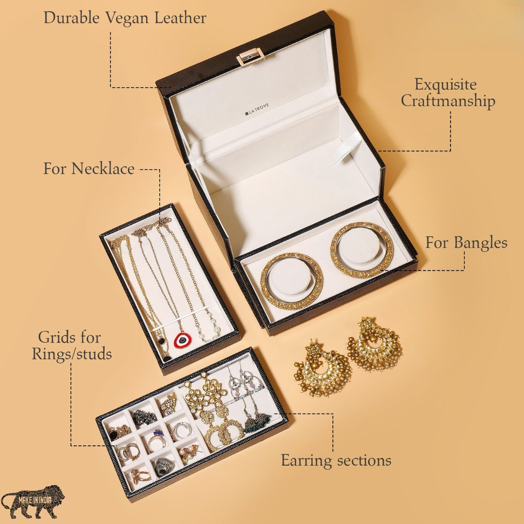 Premium Jewellery Box with 3 Trays