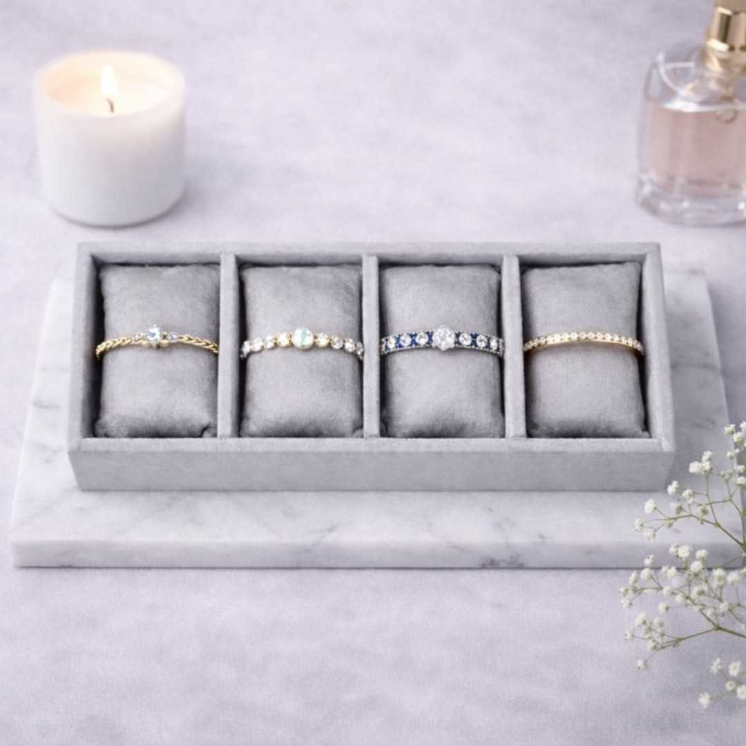 TBT 4 Slot Bracelet Tray – Premium Organiser for Bracelets & Jewellery