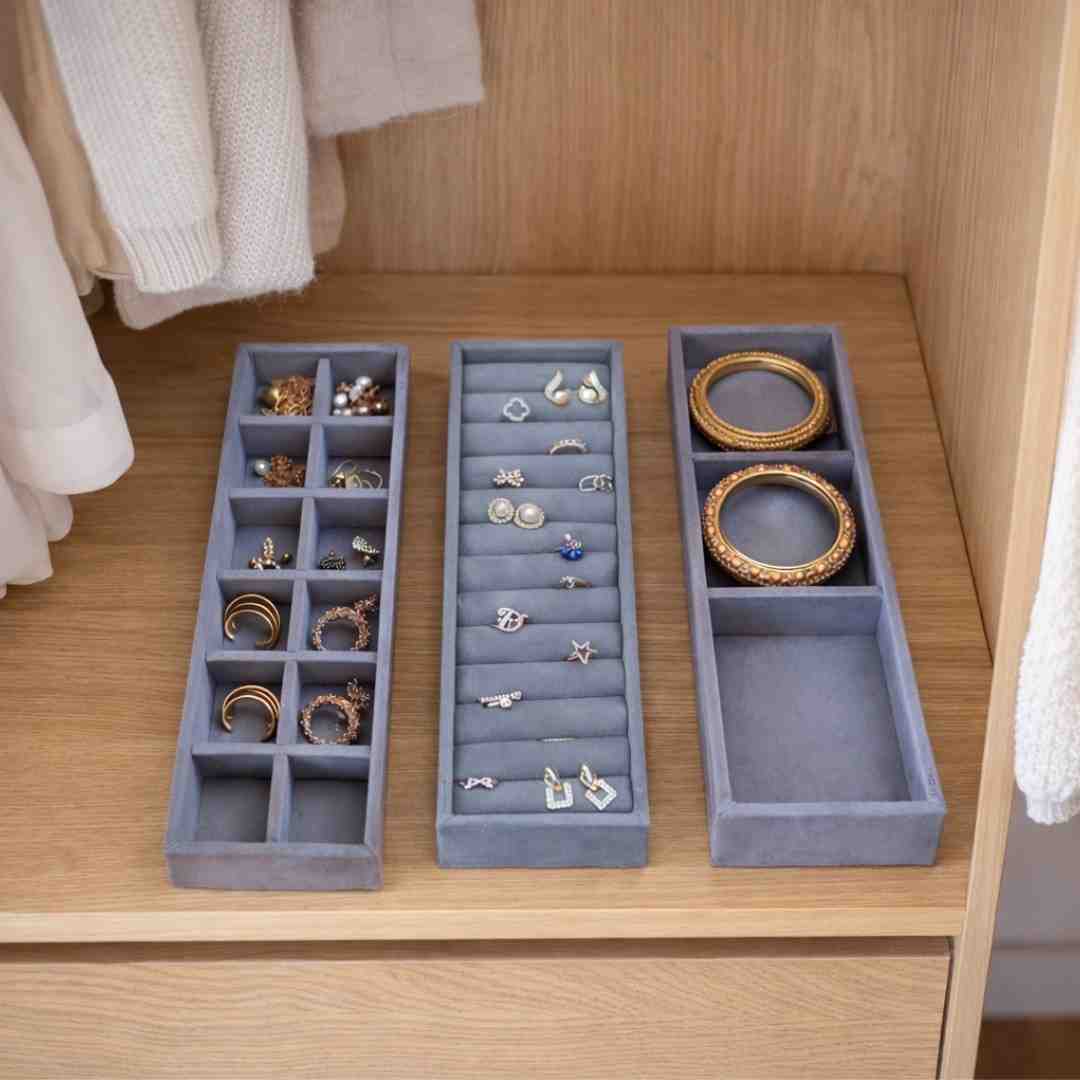 Ring, 12 Grid & 3 Grid Jewellery Organiser – Sleek Storage Solution