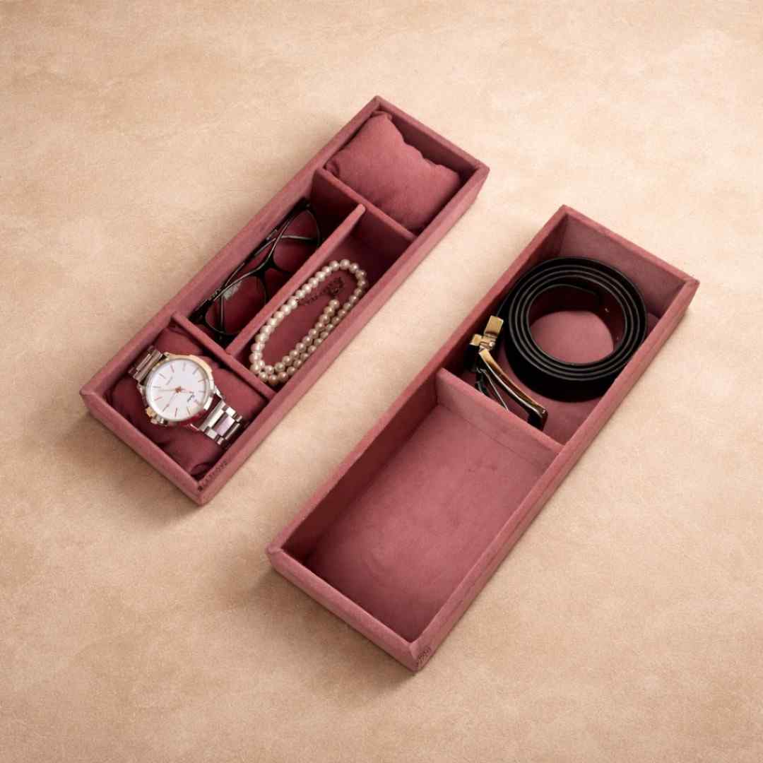 Belt, Sunglass & Watch Drawer Organizer Tray