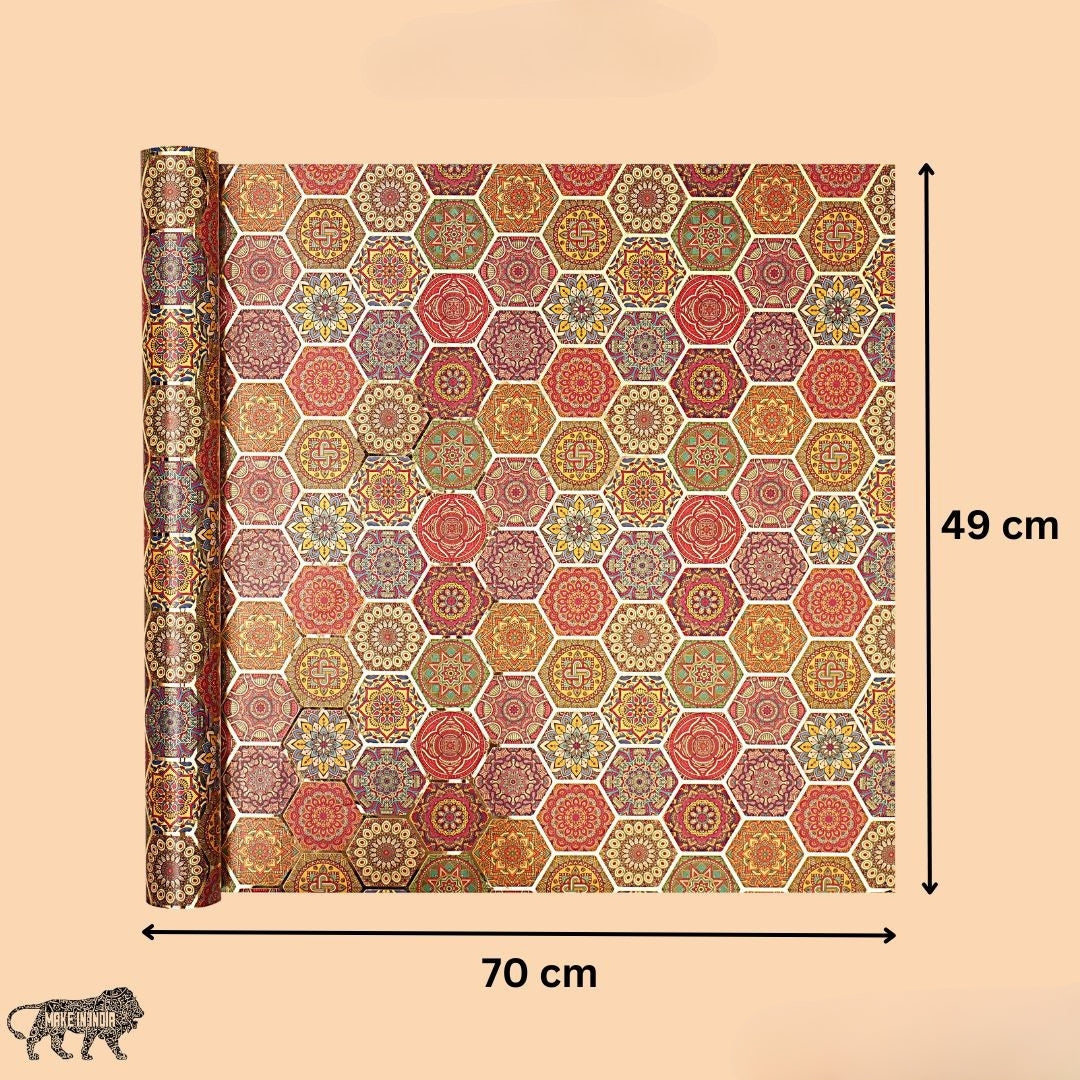Vibrant Hexa Packing Paper