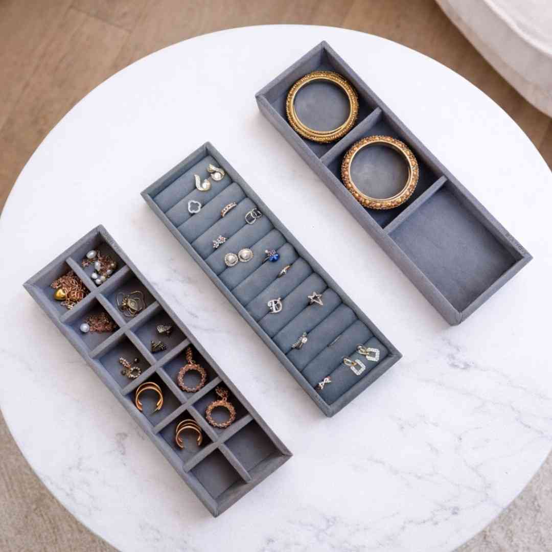 Sleek Ring, 12 Grid & 3 Grid Jewellery Organizer