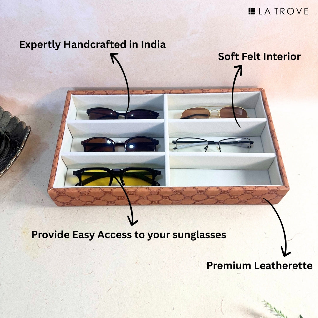 Designer 6 Slot Sunglass Organiser Tray