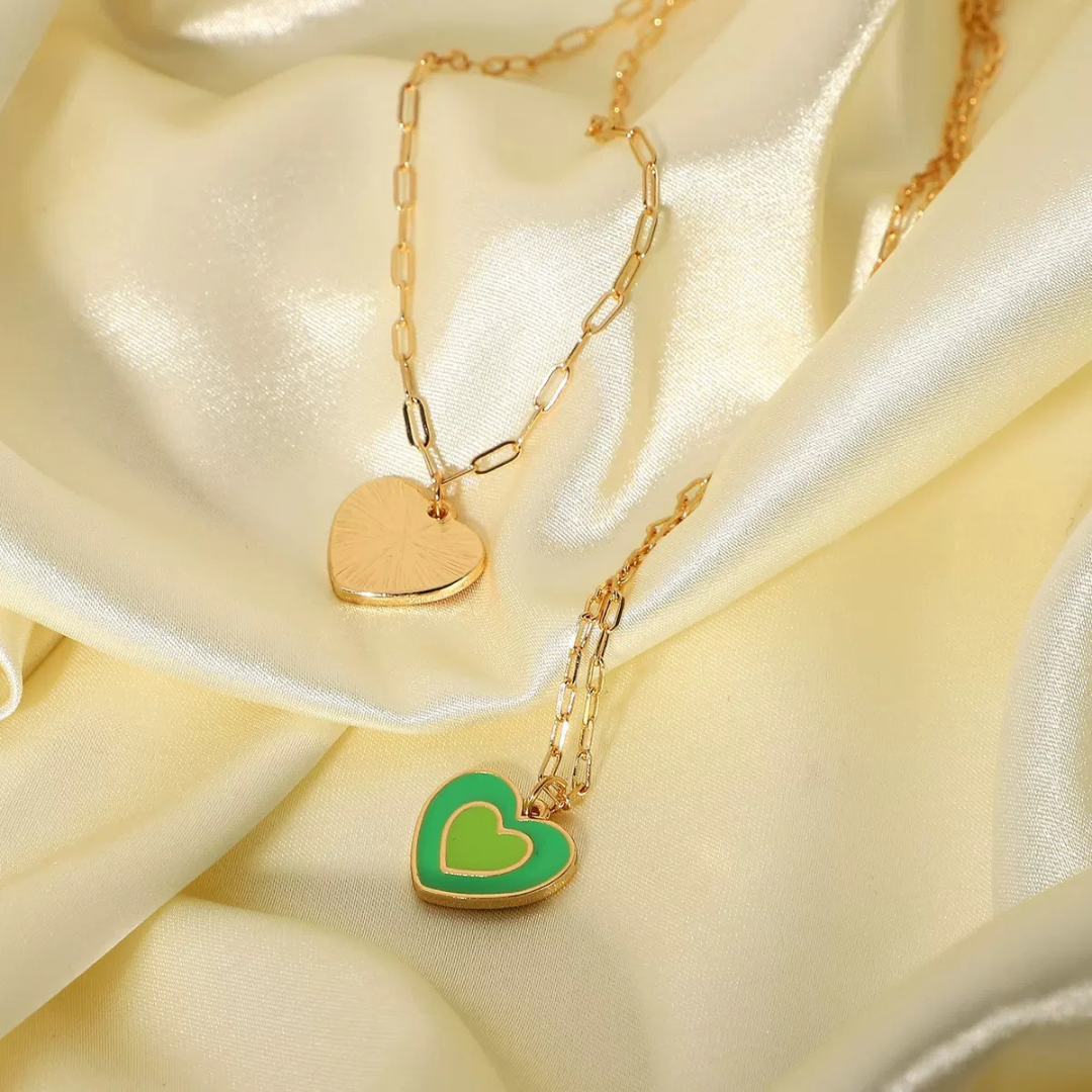 Coloured Heart Necklace