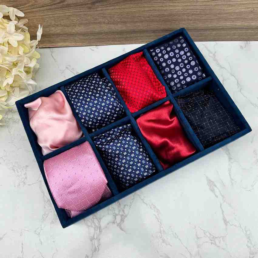 8 Slot Tie & Pocket Square Tray