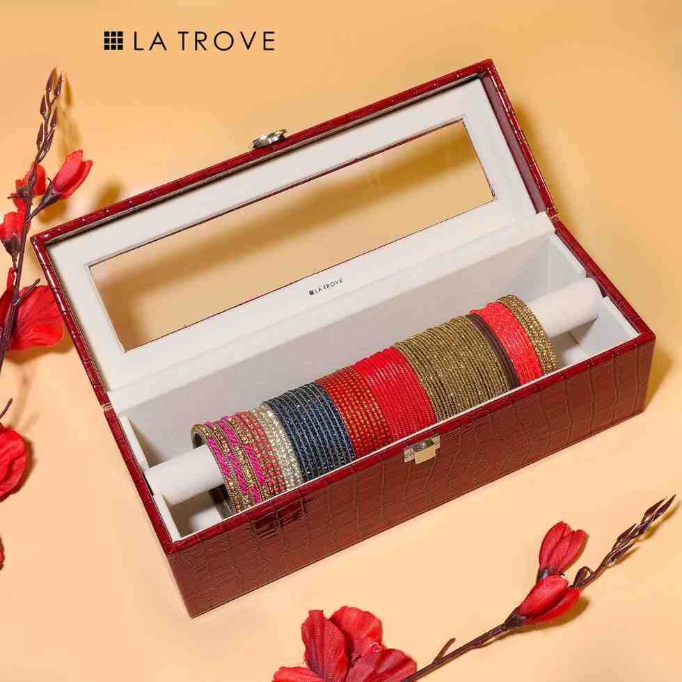 Bangle Box (Single Rod with Glass Top)