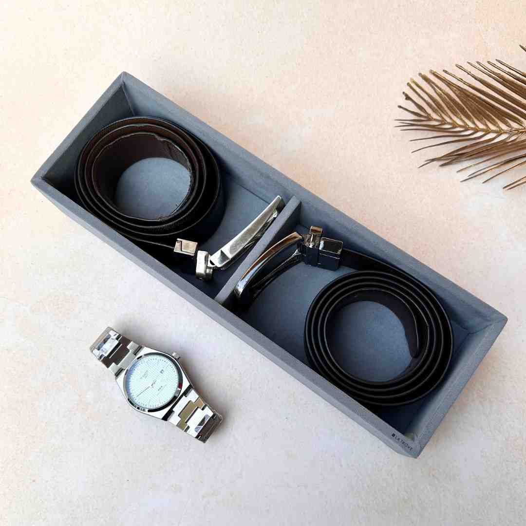 2 Slot Belt Organiser Tray (Sleek)
