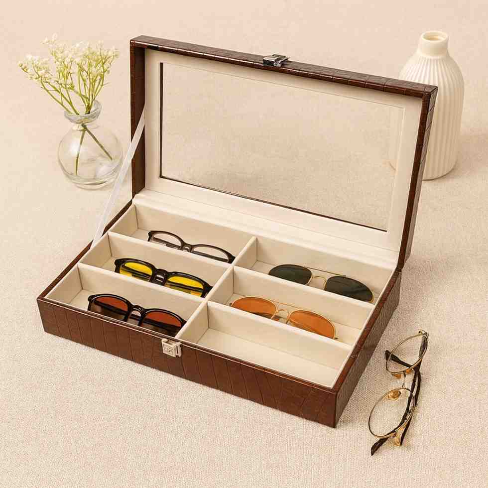 6 Slot Sunglass Glass Top
