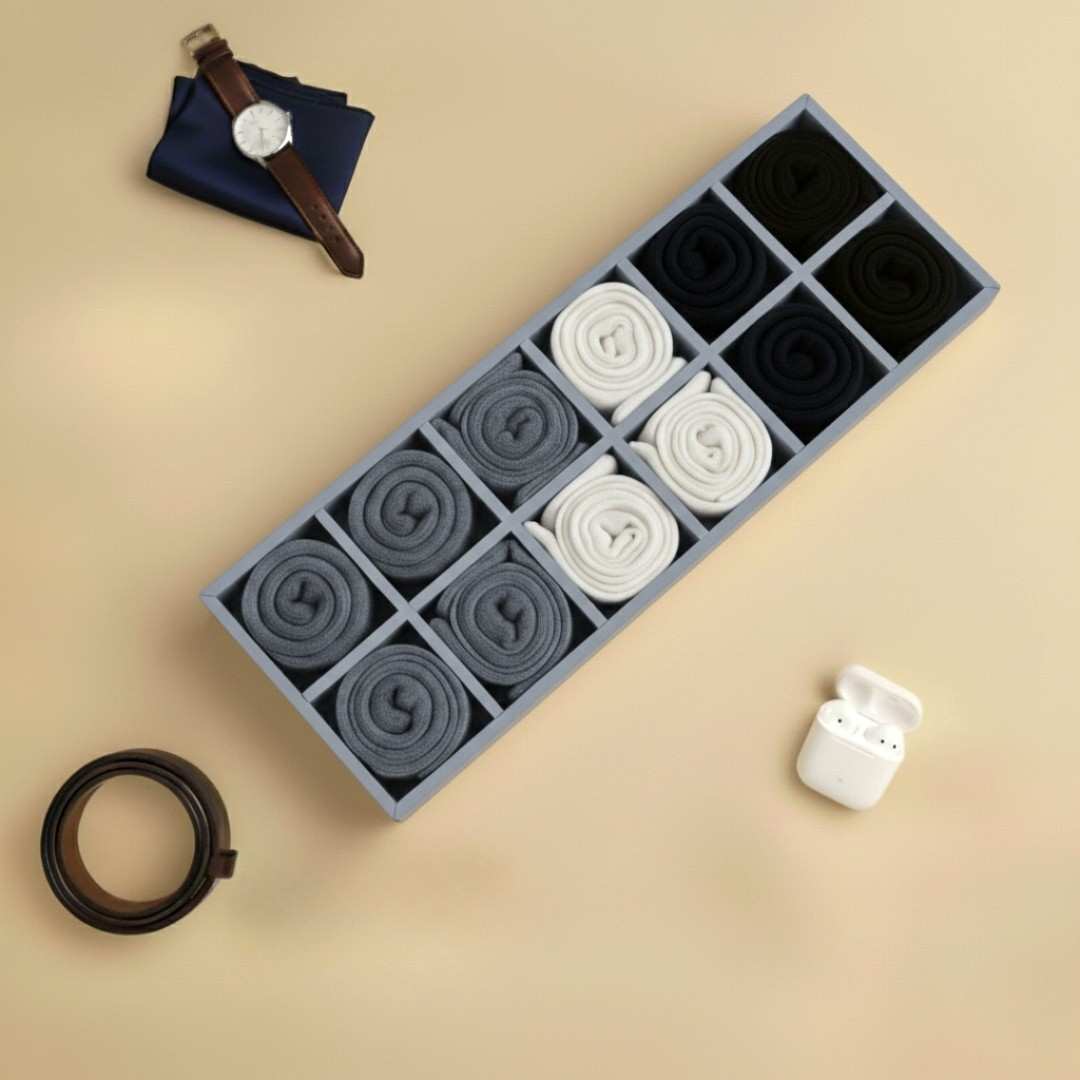 12 Slot Socks Tray for Socks & Small Accessories