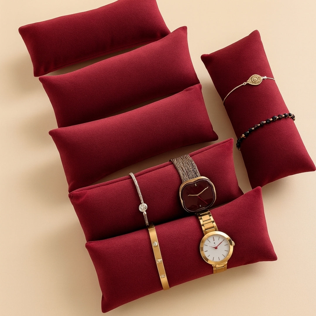 Long Velvet Pillows for Watch, Sunglass & Jewellery Trays