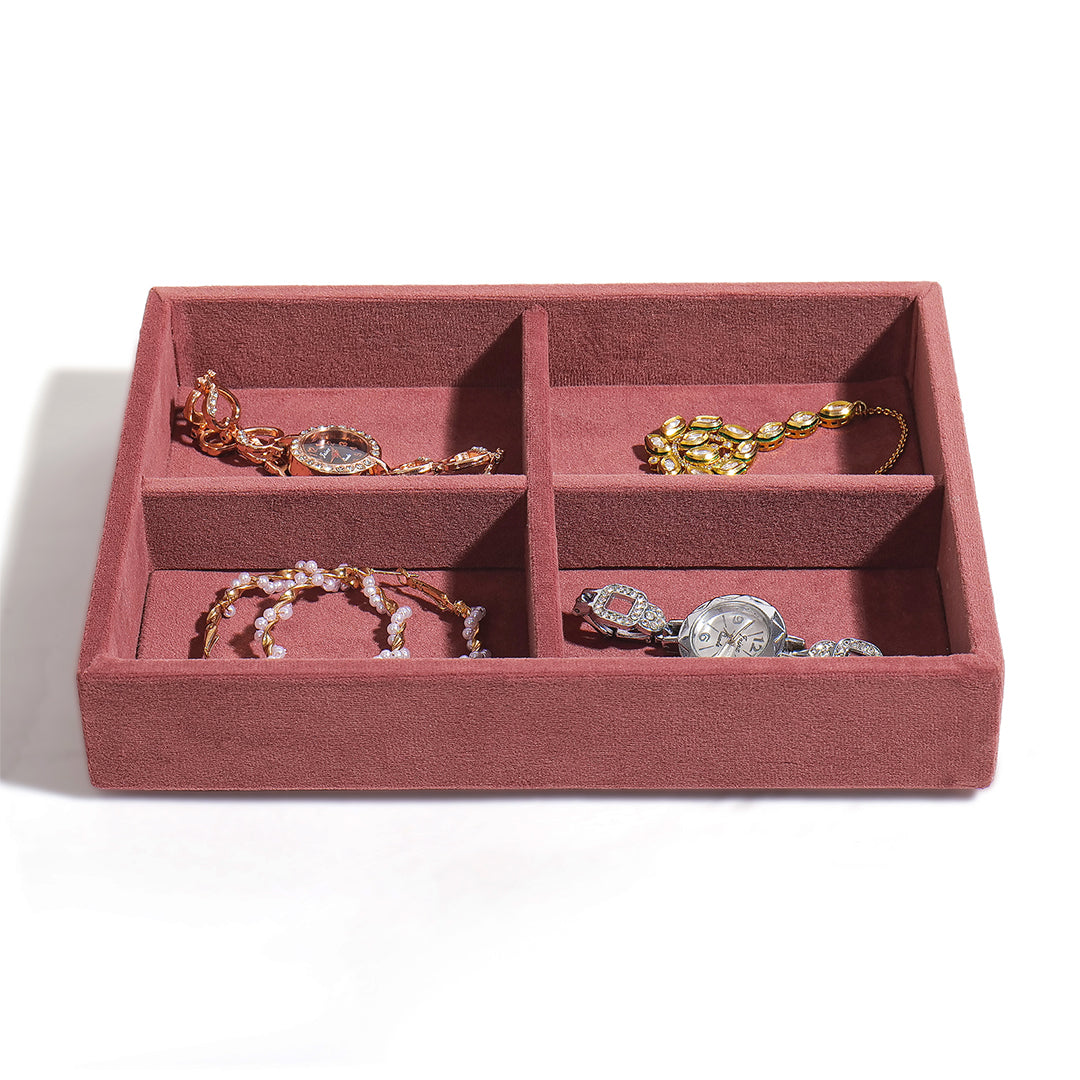 Luxury Small 4 Grids Jewellery Tray