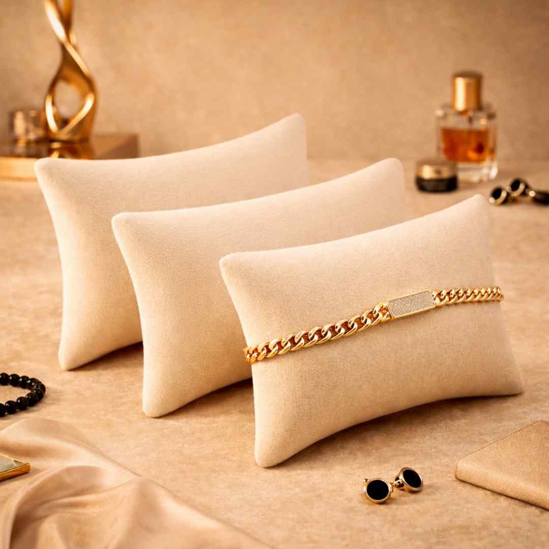 La Trove Luxury Long Velvet Pillow Inserts for Bracelets & Jewellery Organizer Pillows