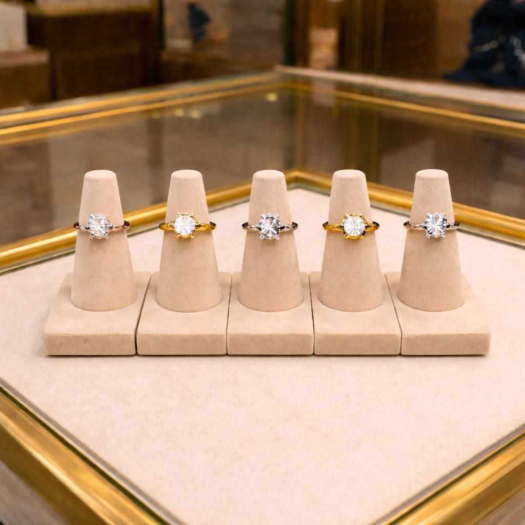 Premium Velvet Finger Ring Holder Stand