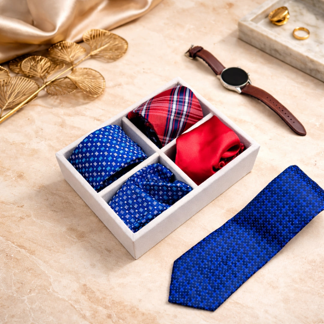 4 Slot Tie & Pocket Square Tray
