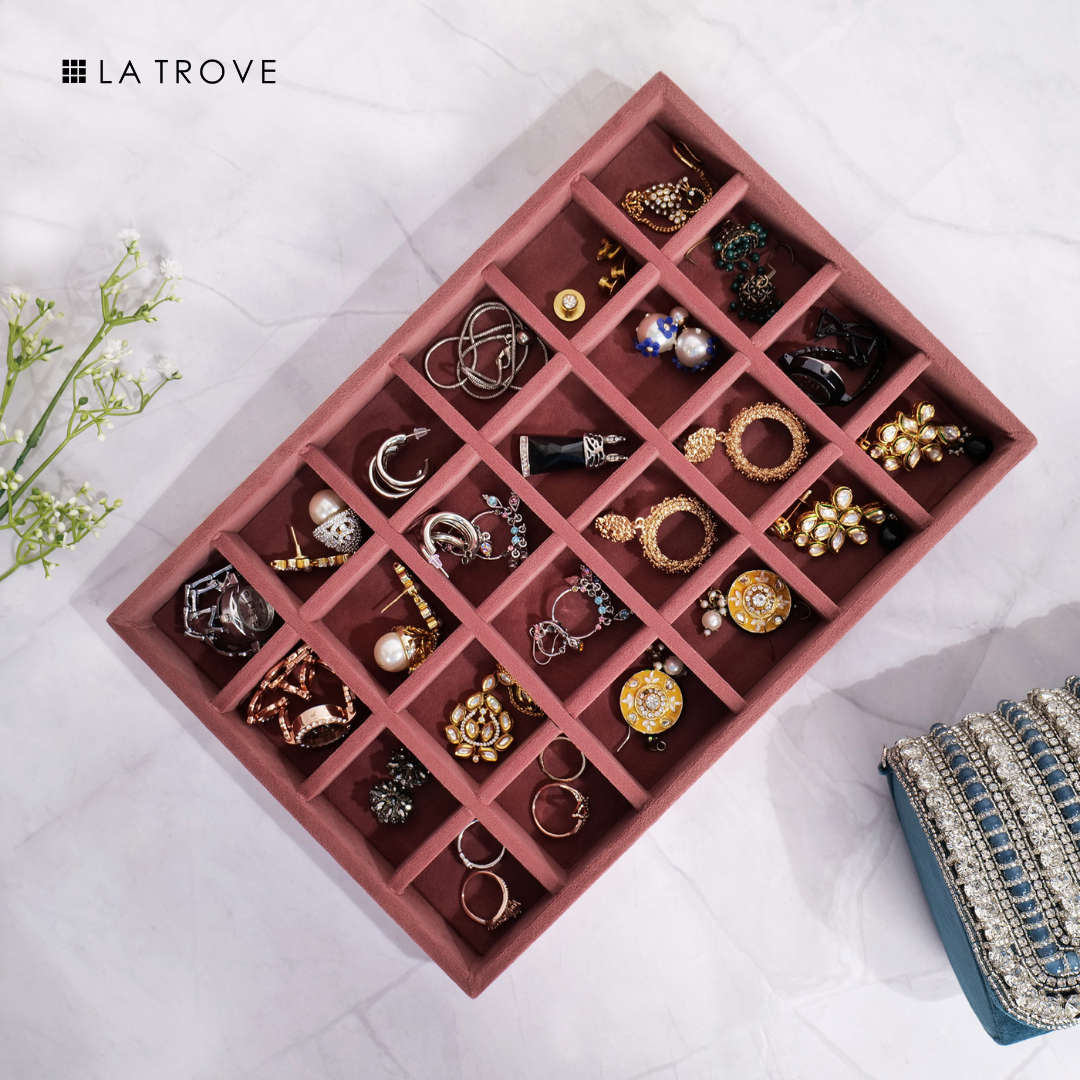 Luxury 24 Grids Jewellery Tray
