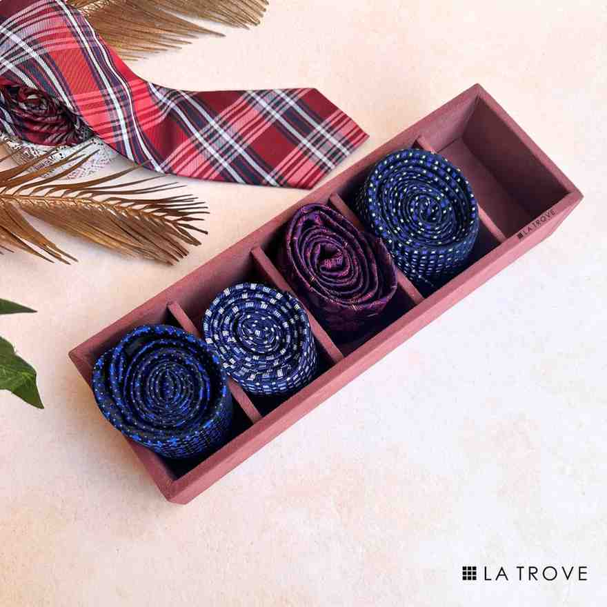 5 Slot Tie & Pocket Square Tray (Sleek)