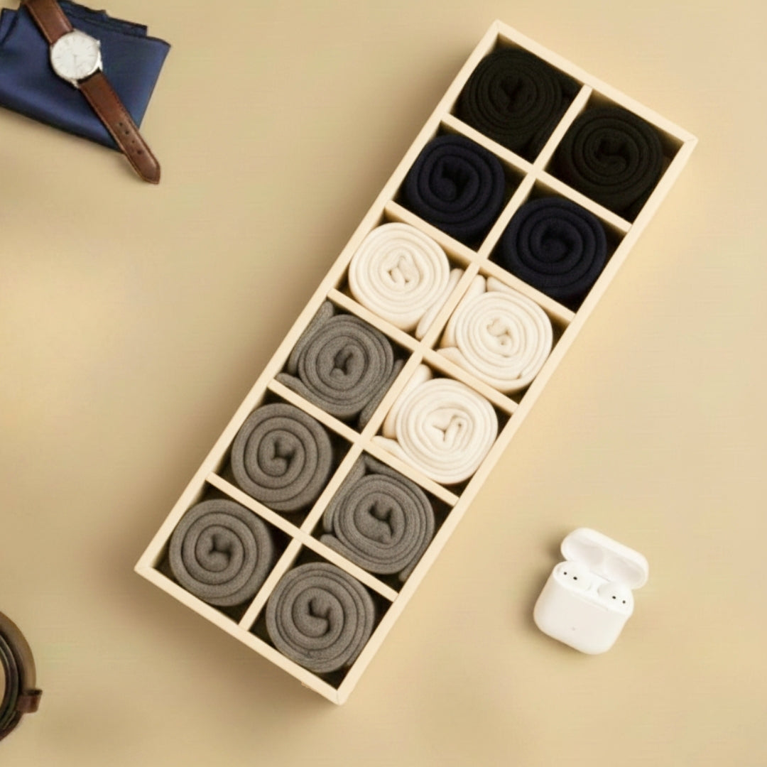 Premium Cream Storage Tray with Soft Cushions for Jewellery and Watches.